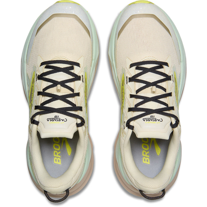 Brooks Cascadia 19 Shoes - Women's Coconut/Misty Blue/Ebony