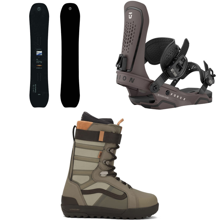 Public Snowboards Research Snowboard + Union Force Snowboard Bindings + Vans Hi-Standard Pro Snowboard Boots 2026