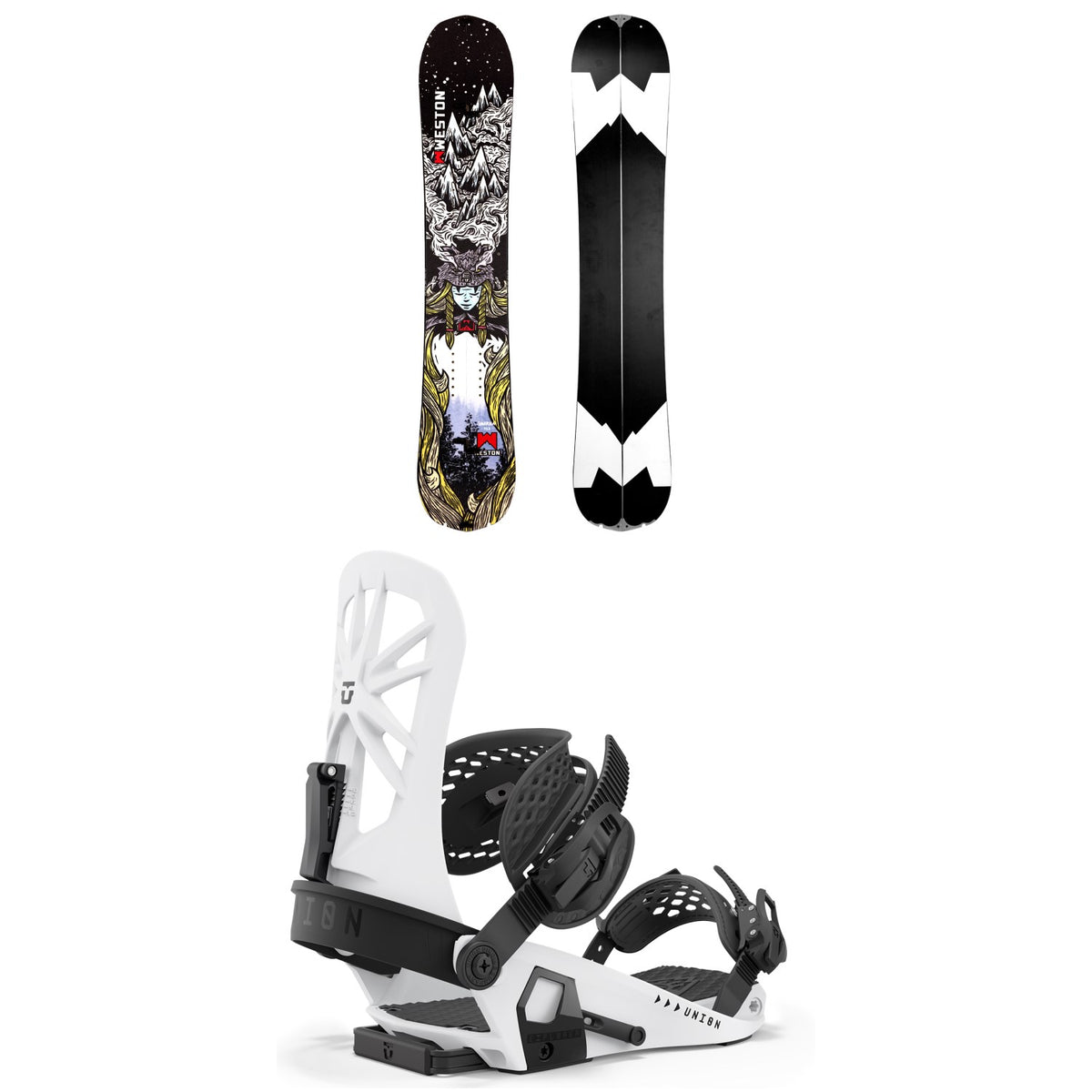 Weston Gnarnia Splitboard + Union Explorer Splitboard Bindings 2026