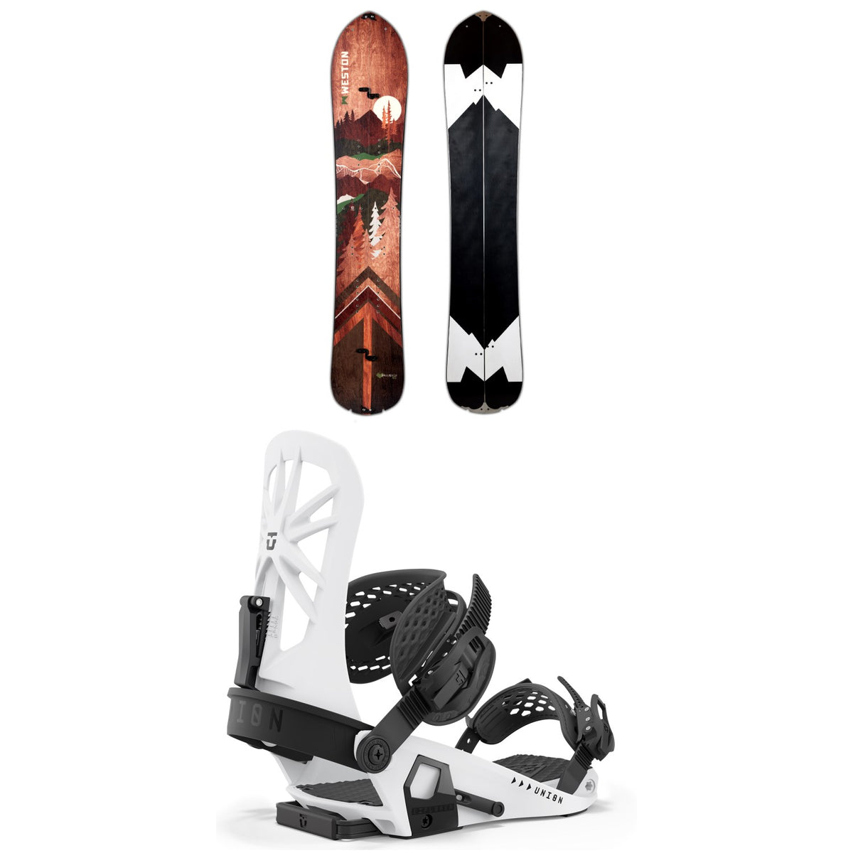 Weston Backwoods Splitboard + Union Explorer Splitboard Bindings 2026