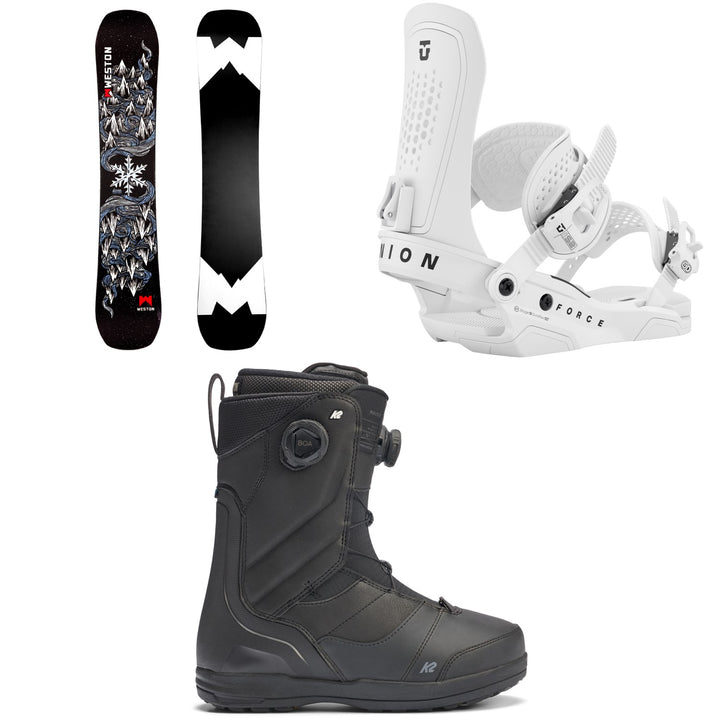 Weston Dream Machine Snowboard + Union Force Snowboard Bindings + K2 Maysis Snowboard Boots 2026