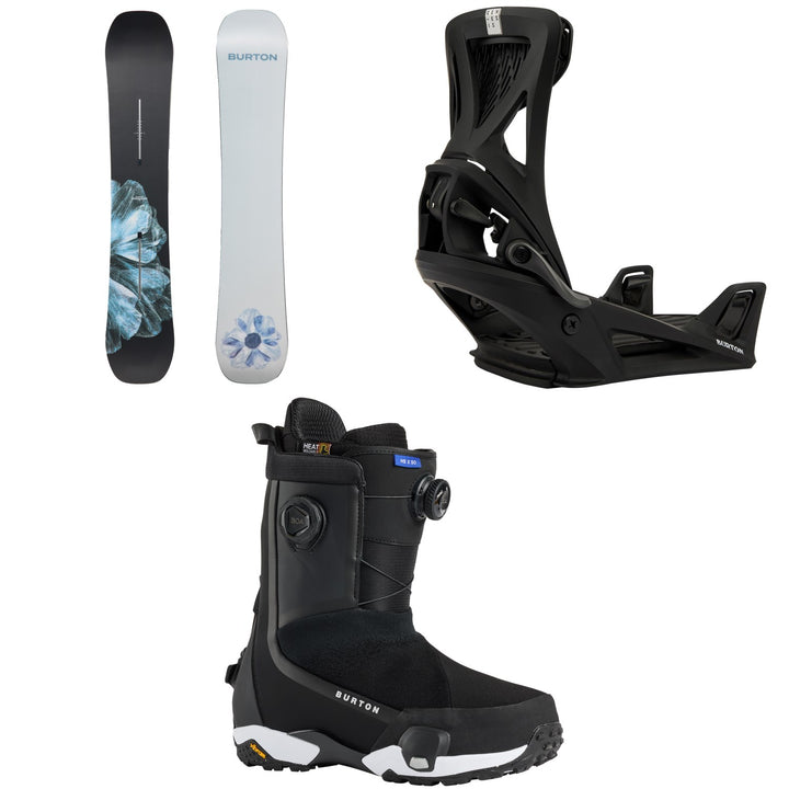 Burton Process Snowboard + Step On Genesis Snowboard Bindings + Highshot X Step On Snowboard Boots 2026