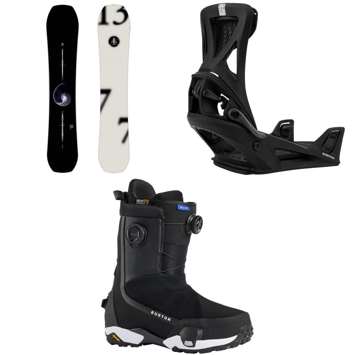 Burton Family Tree Hometown Hero Snowboard + Step On Genesis Snowboard Bindings + Highshot X Step On Snowboard Boots 2026