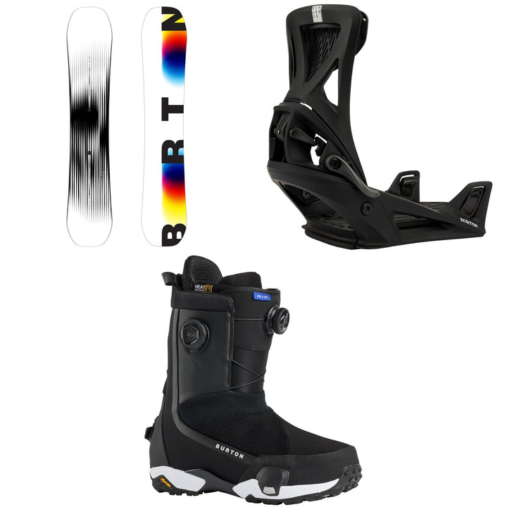 Burton Custom X Snowboard + Step On Genesis Snowboard Bindings + Highshot X Step On Snowboard Boots 2026