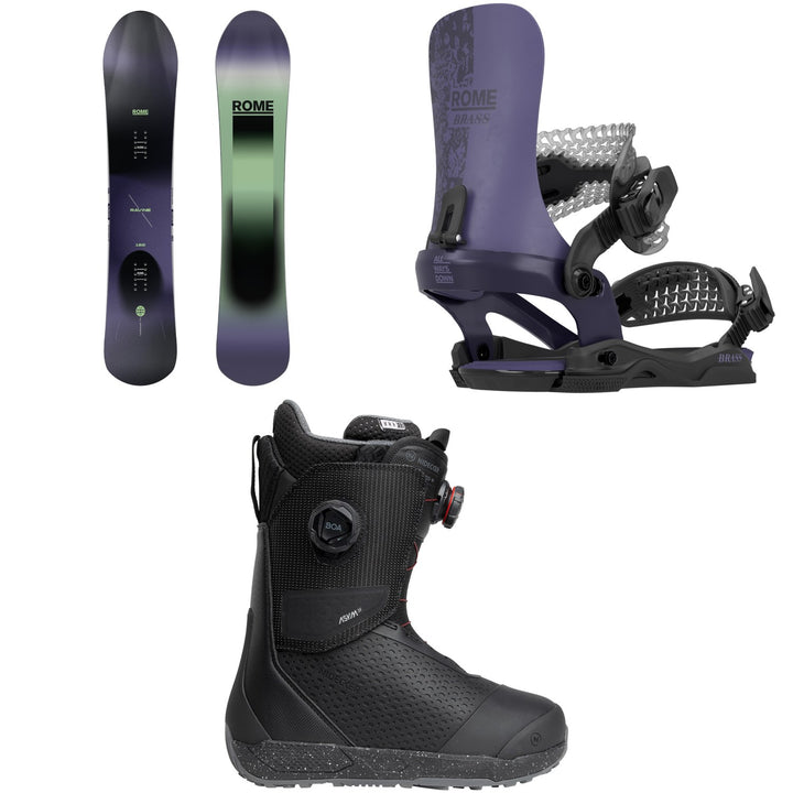 Rome Ravine Snowboard + Brass AW Snowboard Bindings + Nidecker Rift Pro Snowboard Boots - Women's 2026
