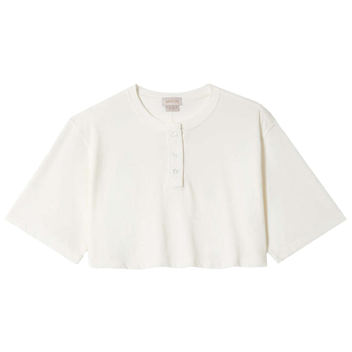 Brixton Carefree Organic GD Cropped Henley Top - Women's Off White