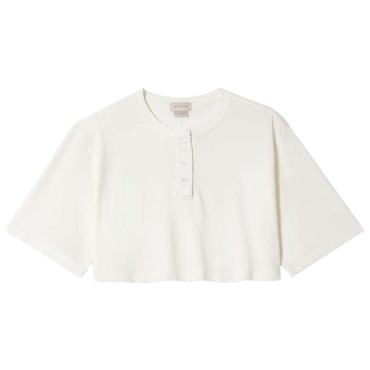 Brixton Carefree Organic GD Cropped Henley Top - Women's Off White