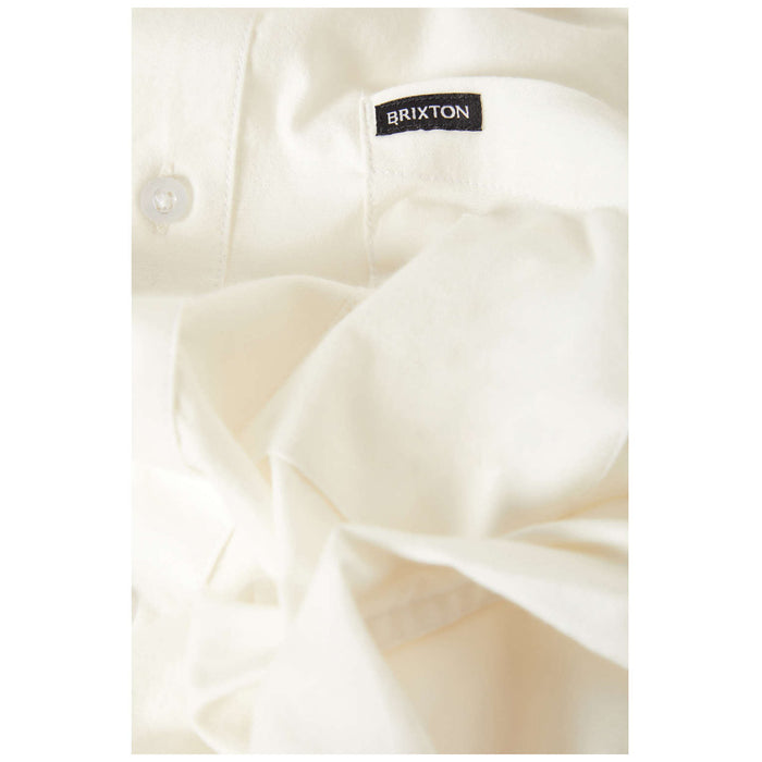Brixton Sanford Oxford Short-Sleeve Woven Shirt - Men's Off White