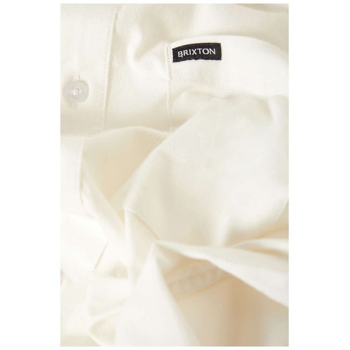 Brixton Sanford Oxford Short-Sleeve Woven Shirt - Men's Off White