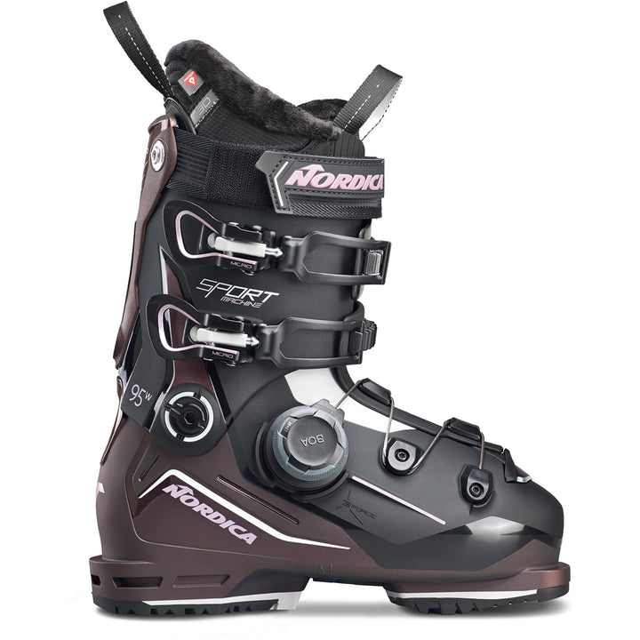 Nordica Sportmachine 3 95 BOA Ski Boots - Women's 2027 Black/Maroon/White