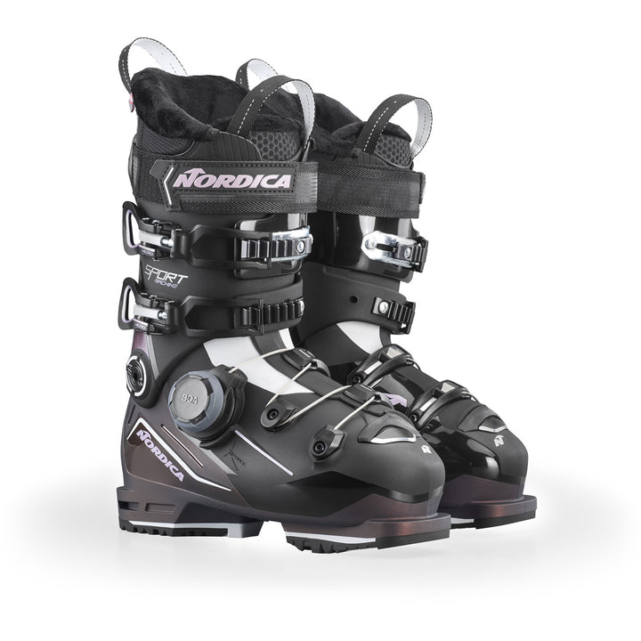 Nordica Sportmachine 3 95 BOA Ski Boots - Women's 2027 Black/Maroon/White