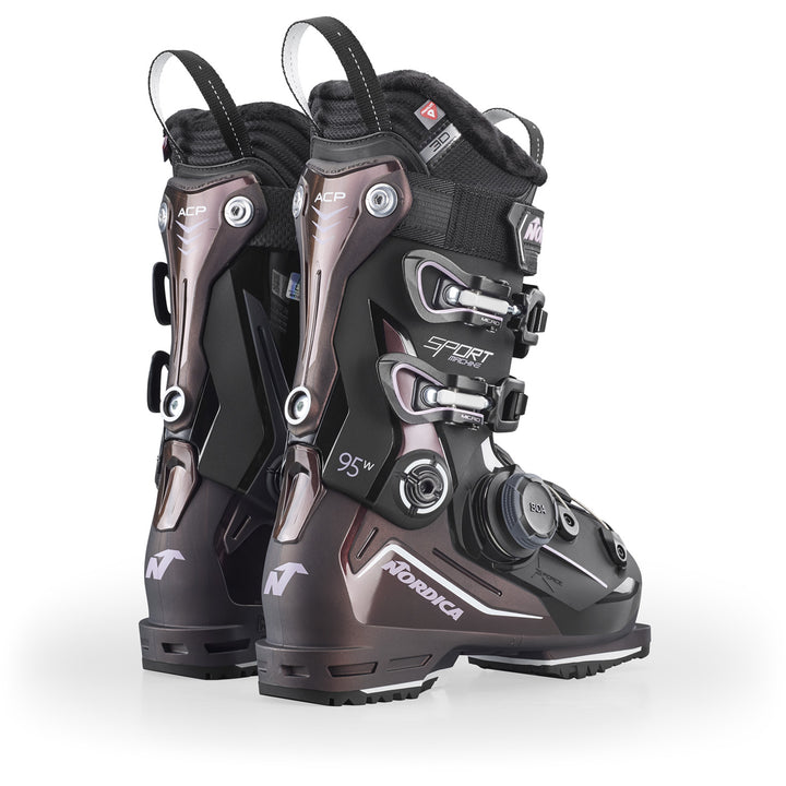 Nordica Sportmachine 3 95 BOA Ski Boots - Women's 2027 Black/Maroon/White