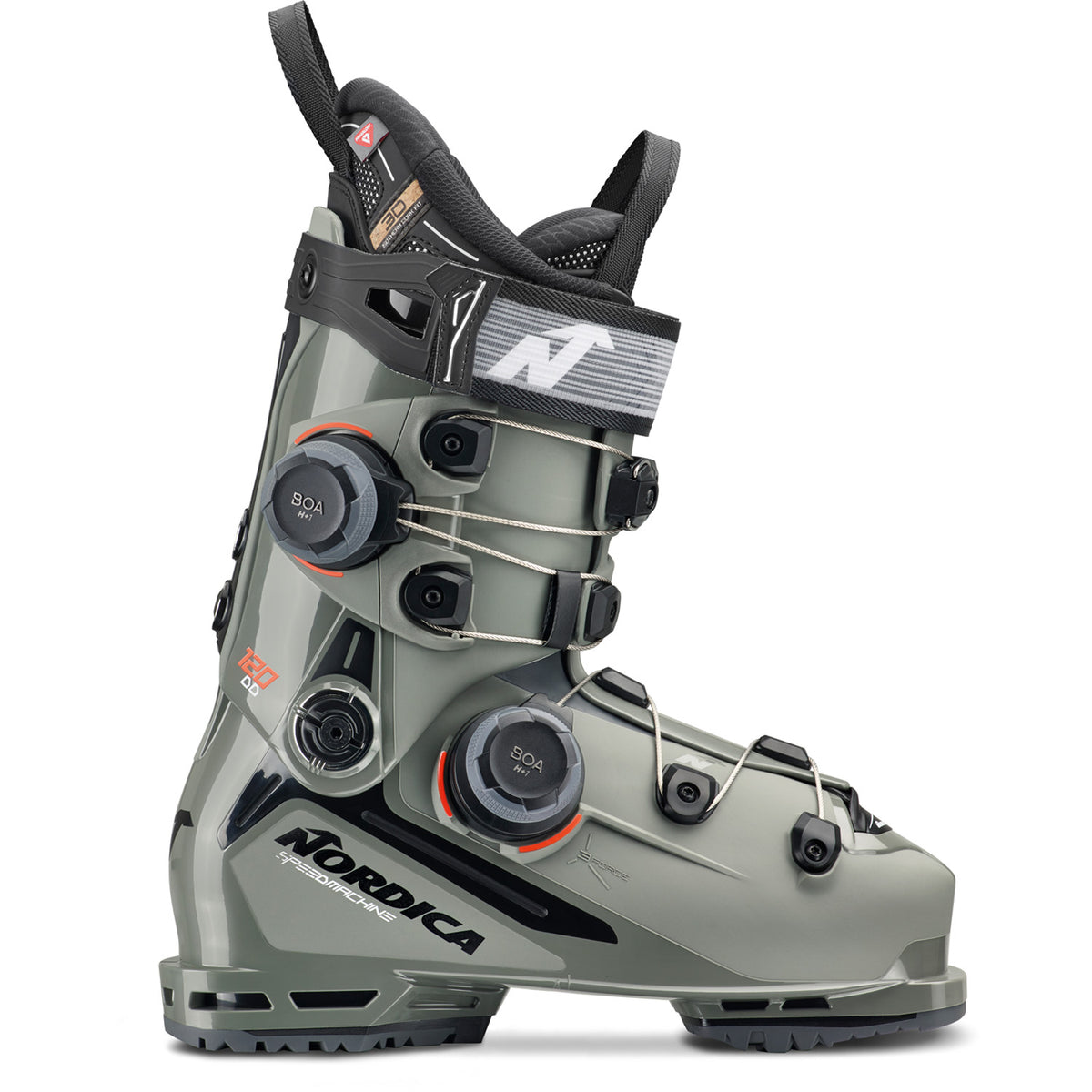 Nordica Speedmachine 3 120 BOA DD Ski Boots 2027 Dark Gray/Black/Red