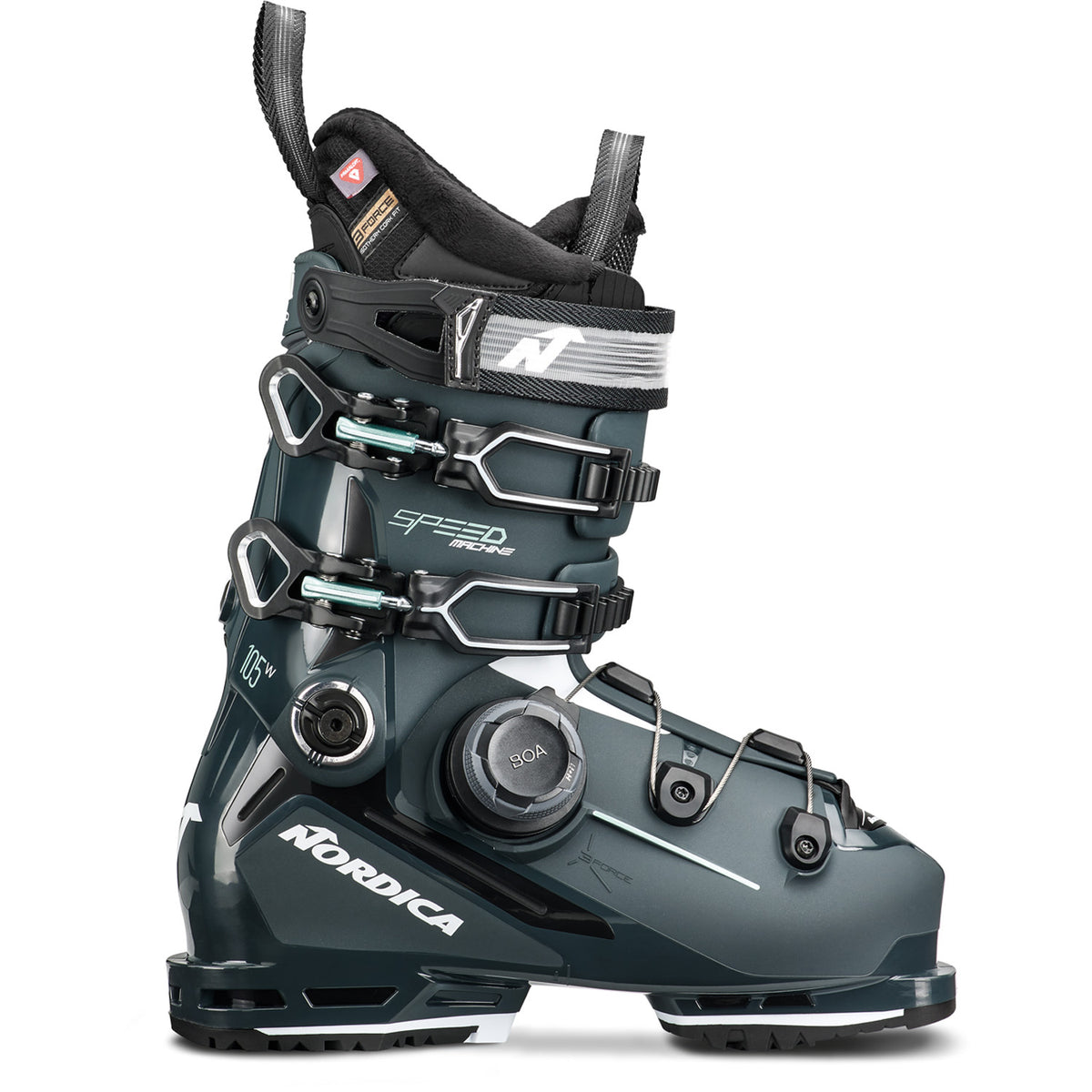 Nordica Speedmachine 3 105 W BOA Ski Boots - Women's 2027 Green / Black / Aqua