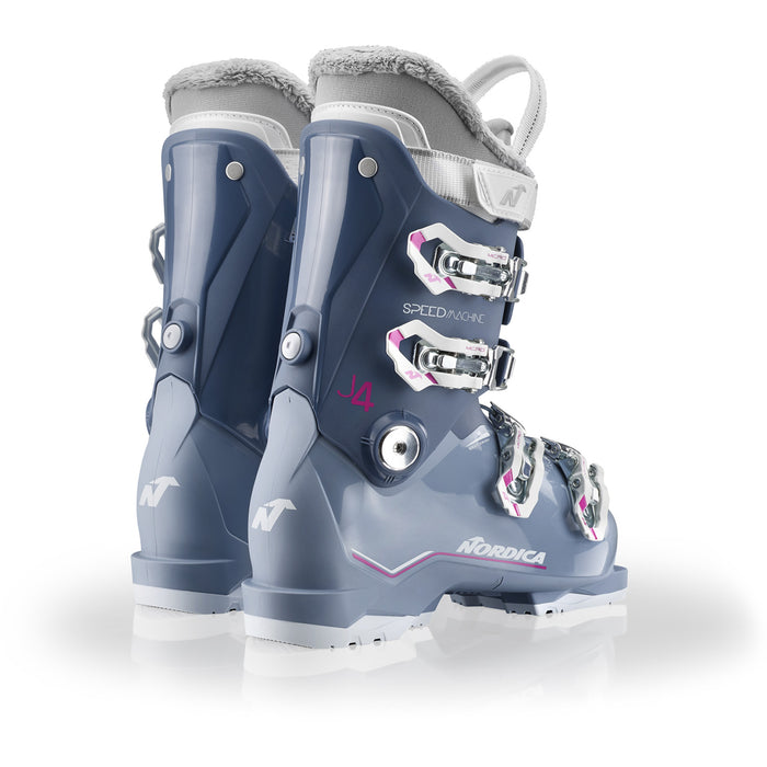 Nordica Speedmachine J 4 Ski Boots - Kids' 2027 Blue / Light Blue / Fucsia