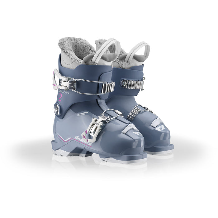 Nordica Speedmachine J 2 Ski Boots - Kids' 2027 Blue / Light Blue / Fucsia