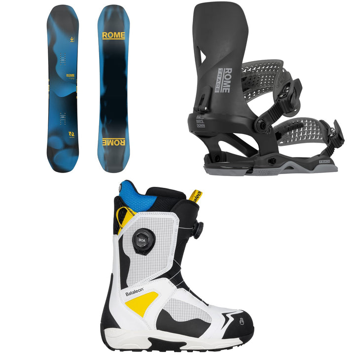 Rome Mechanic Snowboard + Trace AW Snowboard Bindings + Bataleon Rave Boa Snowboard Boots 2026