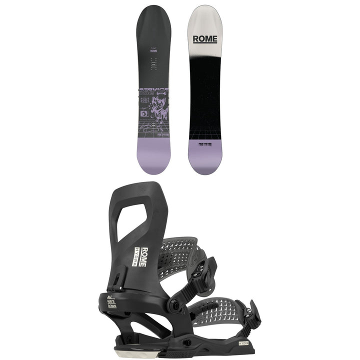 Rome Service Dog Snowboard + Hydra AW Snowboard Bindings - Women's 2026