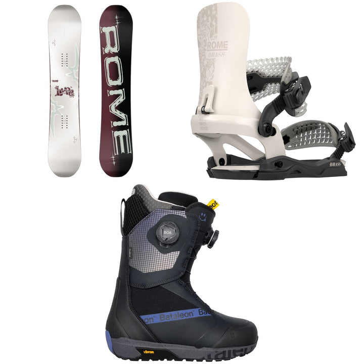 Rome Hype Snowboard + Brass AW Snowboard Bindings + Bataleon Salsa Boa Snowboard Boots - Women's 2026