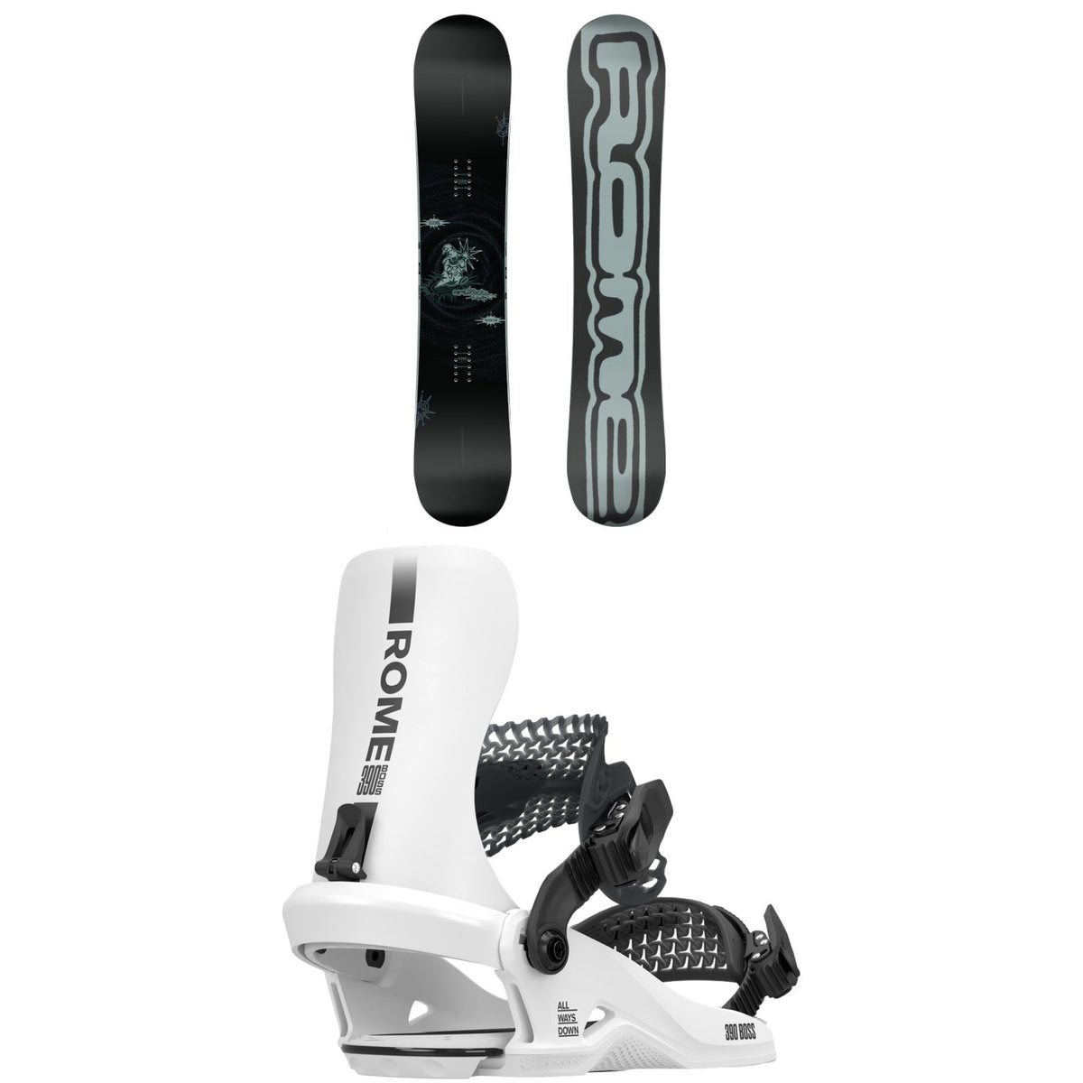 Rome Artifact Pro Snowboard + 390 Boss HW Snowboard Bindings 2026