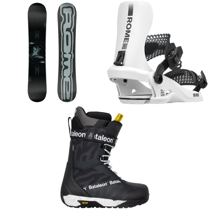 Rome Artifact Pro Snowboard + 390 Boss HW Snowboard Bindings + Bataleon Salsa Lace Snowboard Boots 2026