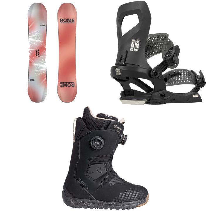 Rome Royal Snowboard + Hydra AW Snowboard Bindings + Nidecker Altai Snowboard Boots - Women's 2026