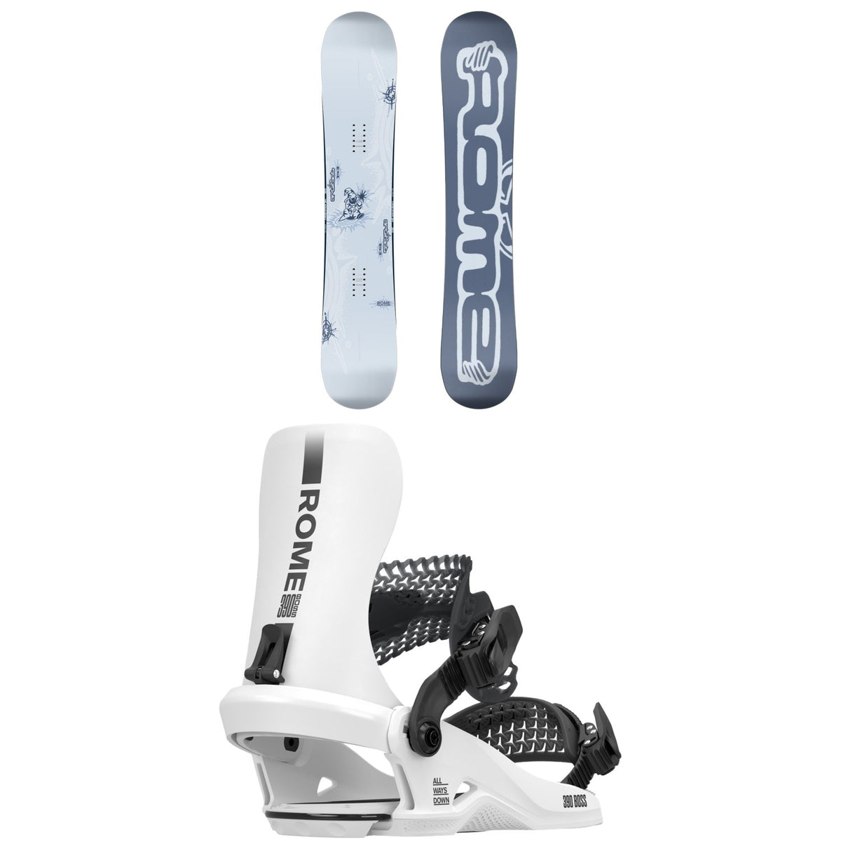 Rome Artifact Snowboard + 390 Boss HW Snowboard Bindings 2026