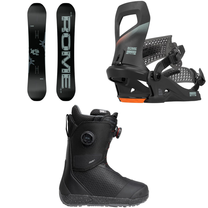 Rome Hype Pro Snowboard + Hydra Pro HW Snowboard Bindings + Nidecker Rift Pro Snowboard Boots - Women's 2026