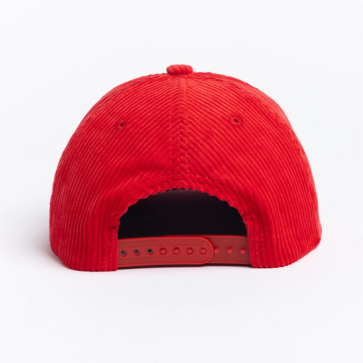 Autumn Cord 5 Panel Hat Red