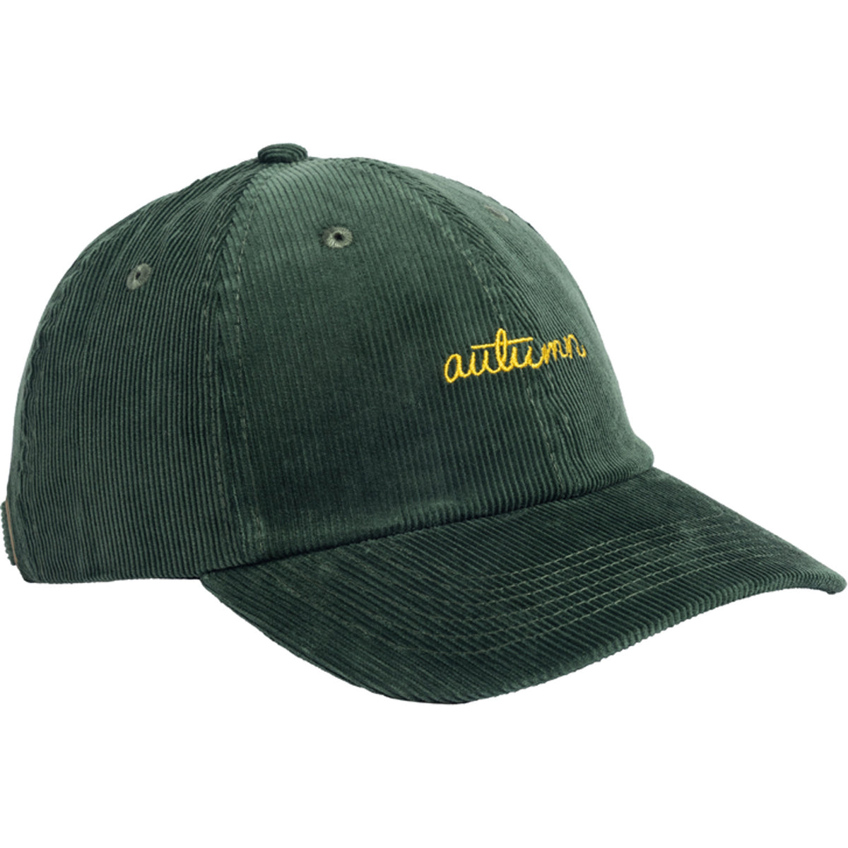 Autumn Cord 6 Panel Hat Green