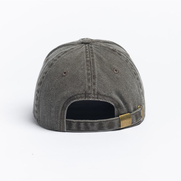 Autumn Washed 6 Panel Strapback Hat Brown