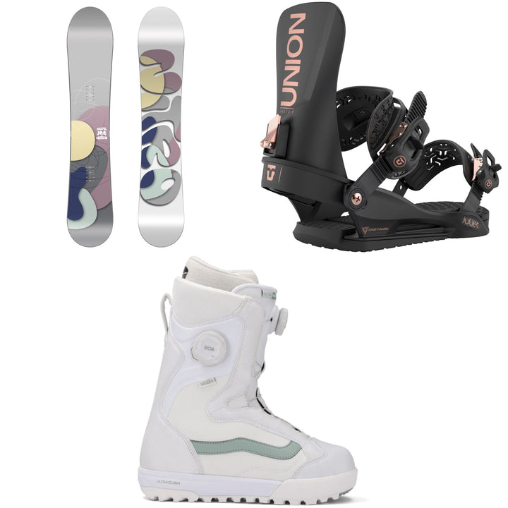 Nitro Nova Snowboard + Union Juliet Snowboard Bindings + Vans Encore Pro Snowboard Boots - Women's 2026