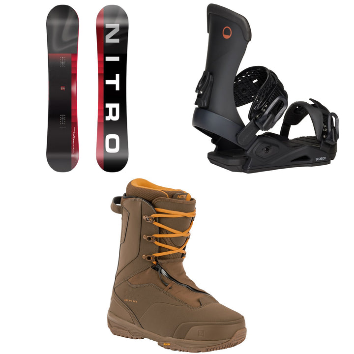 Nitro Team Pro Snowboard + Season Meld Snowboard Bindings + Venture Pro Lace Snowboard Boots 2026
