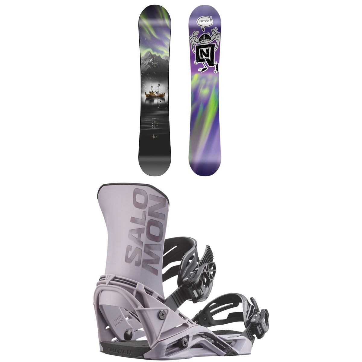 Nitro Team Pro x Marcus Kleveland Snowboard + Salomon District Snowboard Bindings 2026