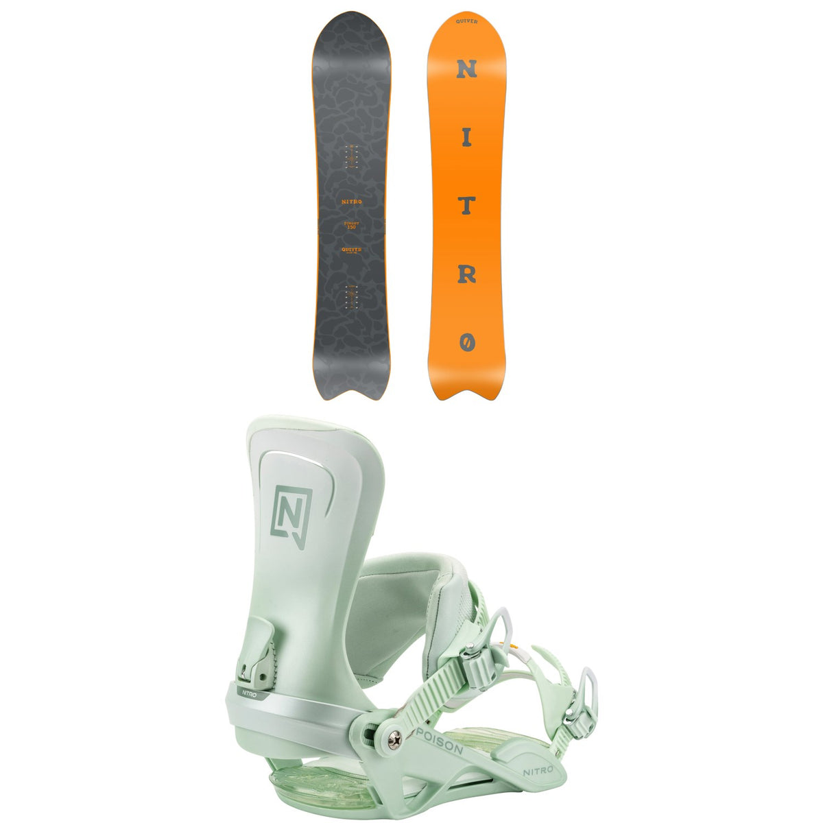 Nitro Dinghy Snowboard + Poison Snowboard Bindings - Women's 2026