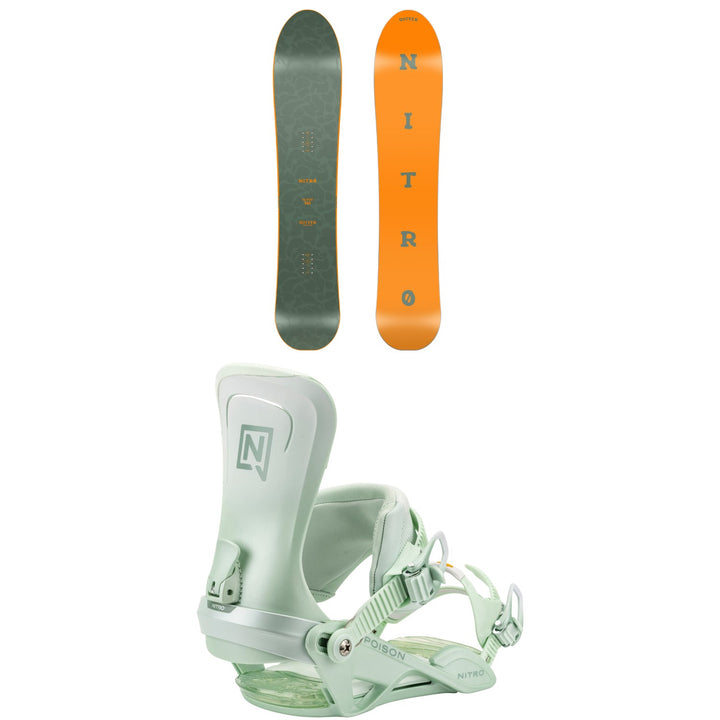 Nitro Slash Snowboard + Poison Snowboard Bindings - Women's 2026