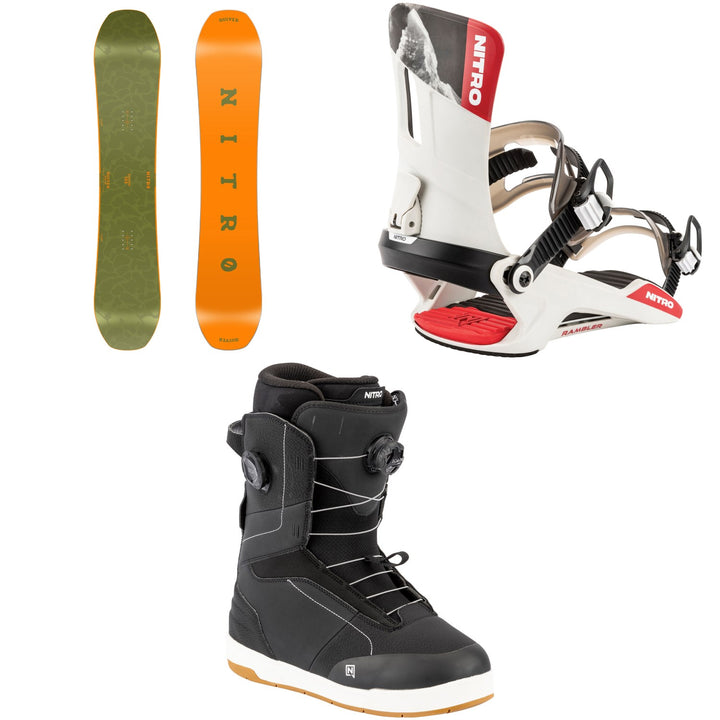 Nitro Basher Snowboard + Rambler Snowboard Bindings + Venture Boa Snowboard Boots 2026