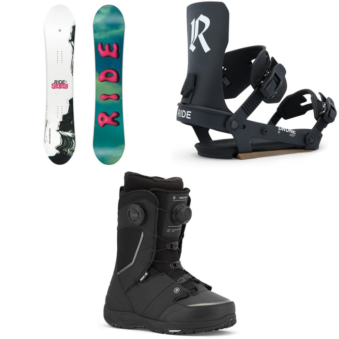 Ride Saturday Snowboard + Drone Snowboard Bindings + Hera Pro Snowboard Boots - Women's 2026