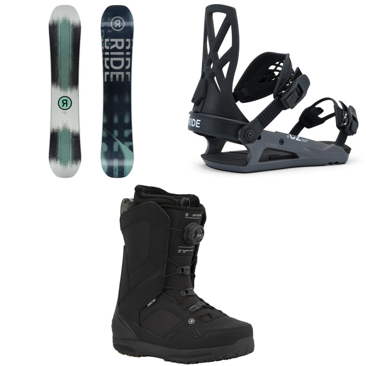 Ride Manic Snowboard + C-2 Snowboard Bindings + Anthem Snowboard Boots 2026