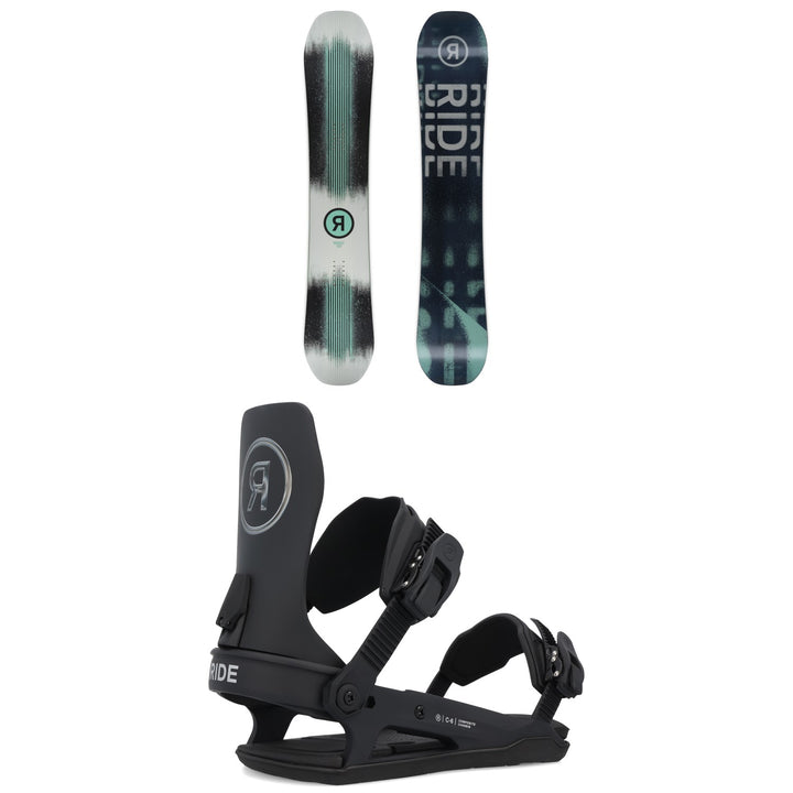 Ride Manic Snowboard + C-6 Snowboard Bindings 2026