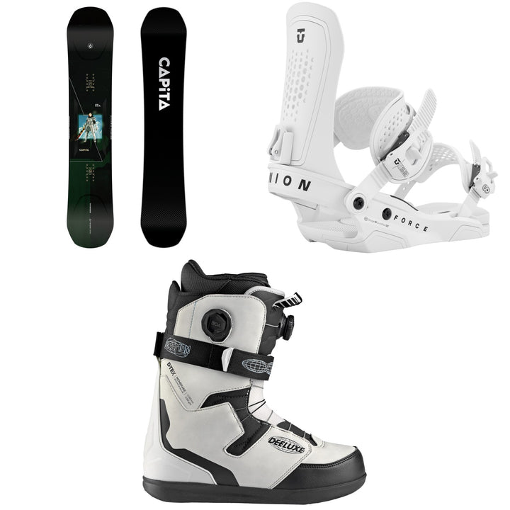 CAPiTA Super DOA Snowboard + Union Force Snowboard Bindings + Deeluxe Deemon Pro Snowboard Boots 2026
