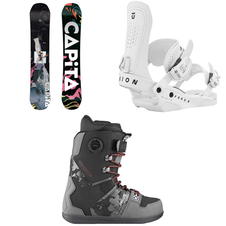 CAPiTA Defenders Of Awesome Snowboard + Union Force Snowboard Bindings + Deeluxe D.N.A. Pro Snowboard Boots 2026