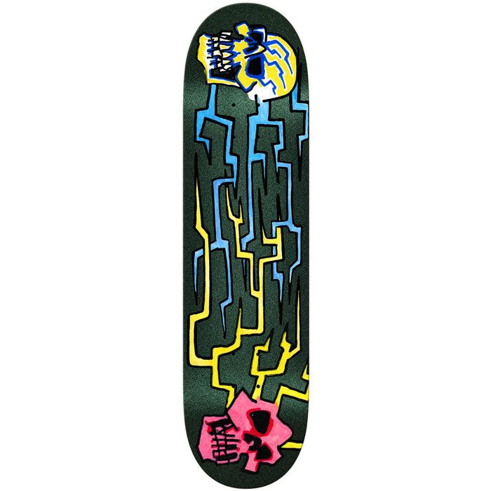 Krooked Worrest Skull Twin Tail Slick 8.3 Skateboard Deck