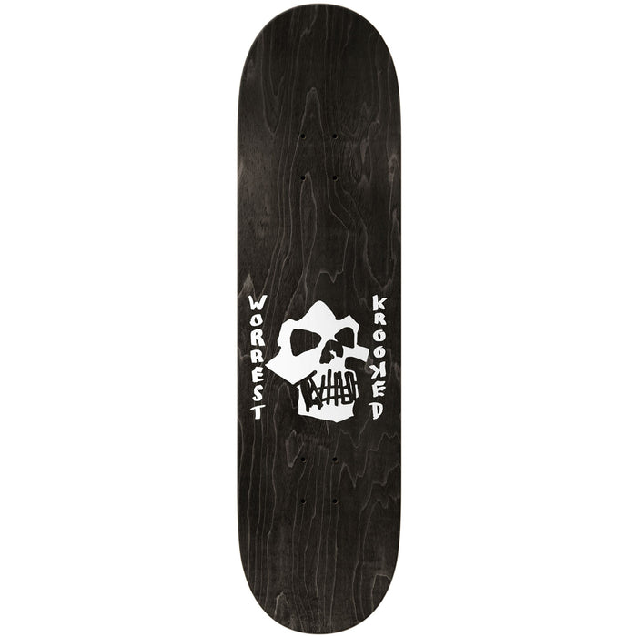Krooked Worrest Skull Twin Tail Slick 8.3 Skateboard Deck