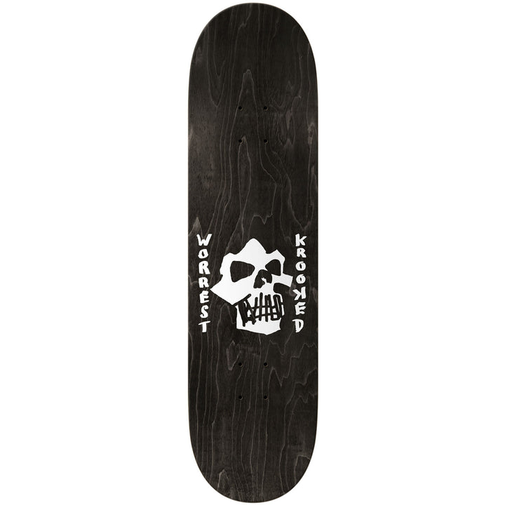 Krooked Worrest Skull Twin Tail Slick 8.3 Skateboard Deck