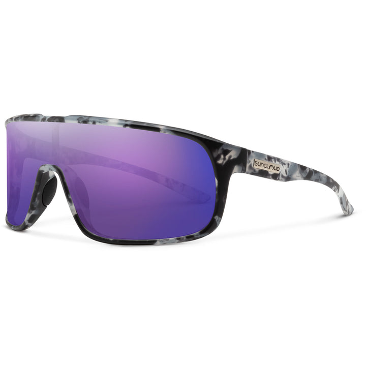 Suncloud Double Up Sunglasses Matte Ice Tortoise/Polarized Purple Mirror