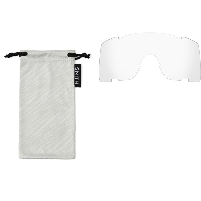 Smith Syncline Sunglasses Matte Meteorite Crystal/ChromaPop Low Light Rose Blue Mirror+Clear