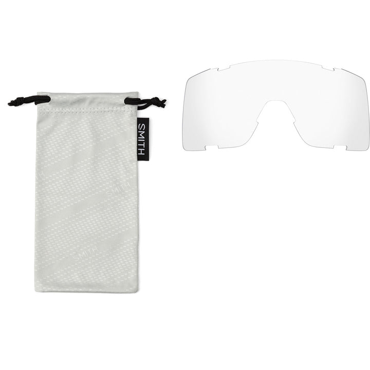 Smith Syncline Sunglasses Matte Meteorite Crystal/ChromaPop Low Light Rose Blue Mirror+Clear