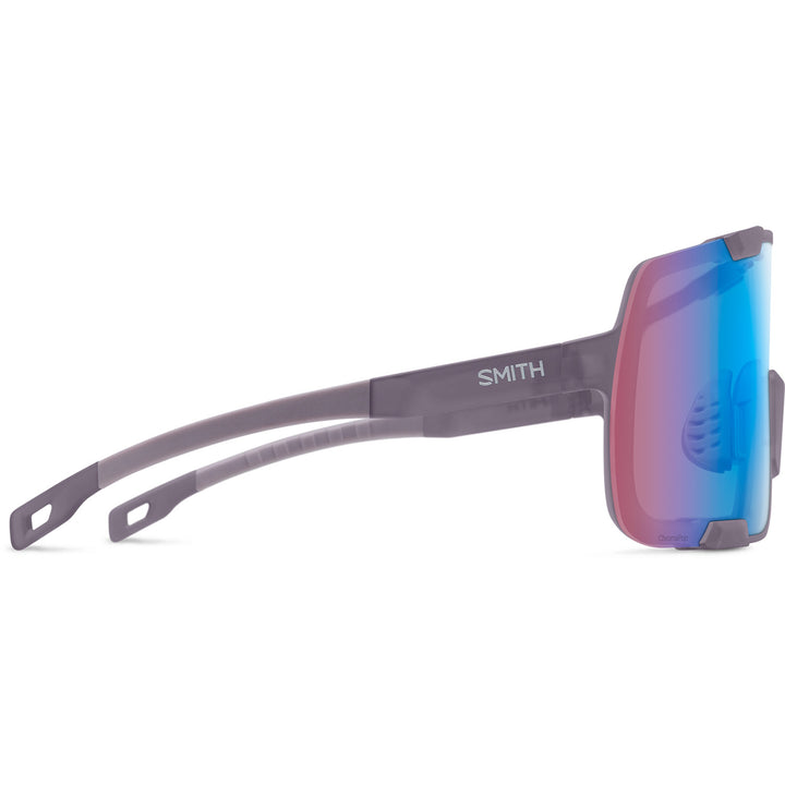 Smith Syncline Sunglasses Matte Meteorite Crystal/ChromaPop Low Light Rose Blue Mirror+Clear