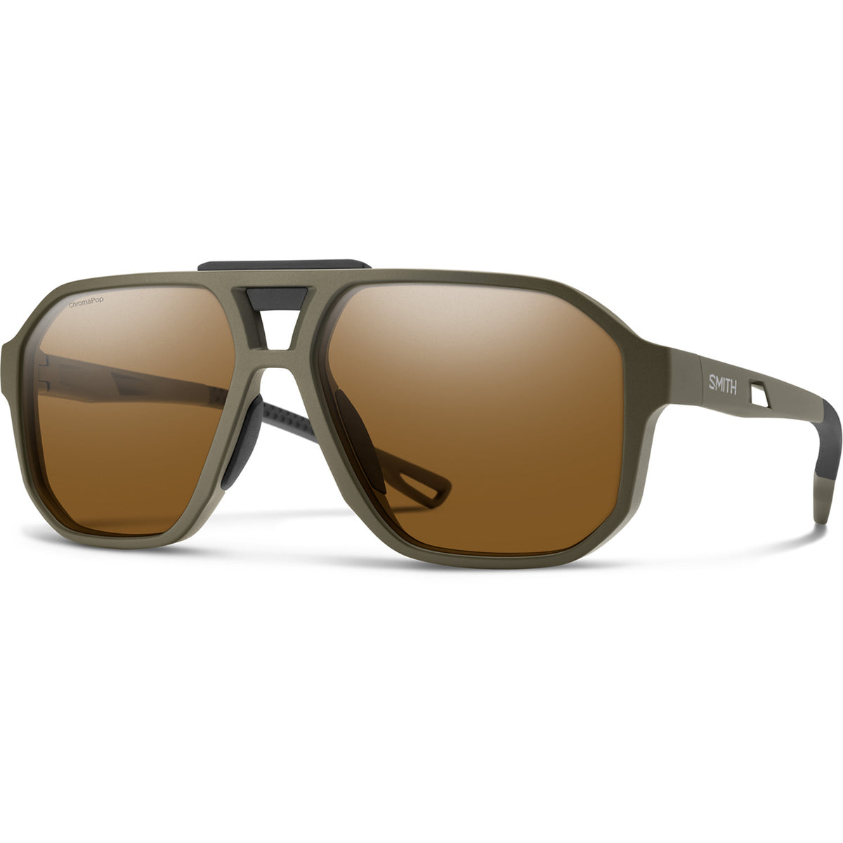 Smith Truss Sunglasses Matte Olive Oil/ChromaPop Polarized Brown